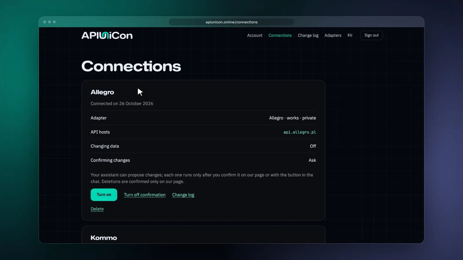APIUniCon: video